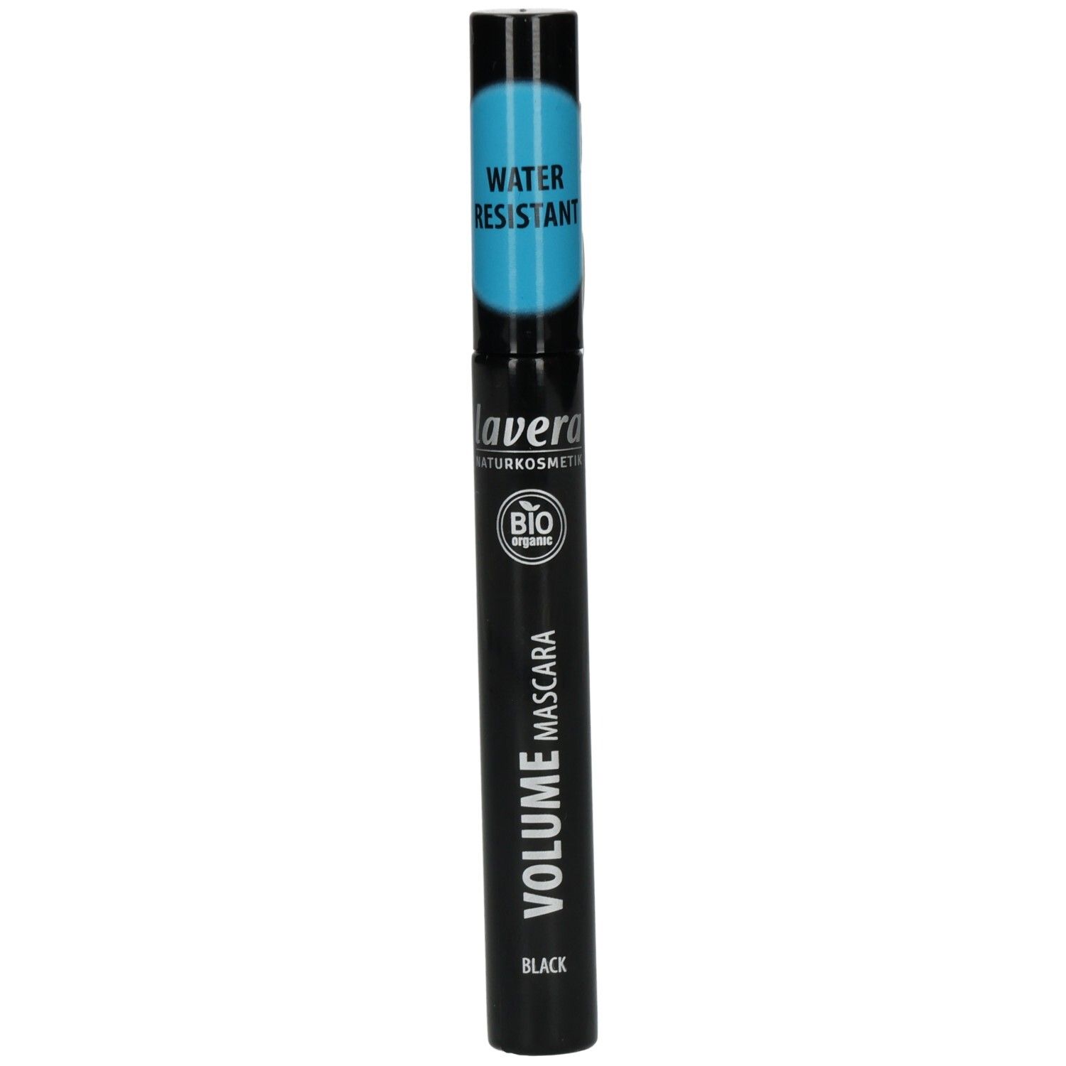 Mascara Volume Lavera Water Resistant, noir, avec label BIO.