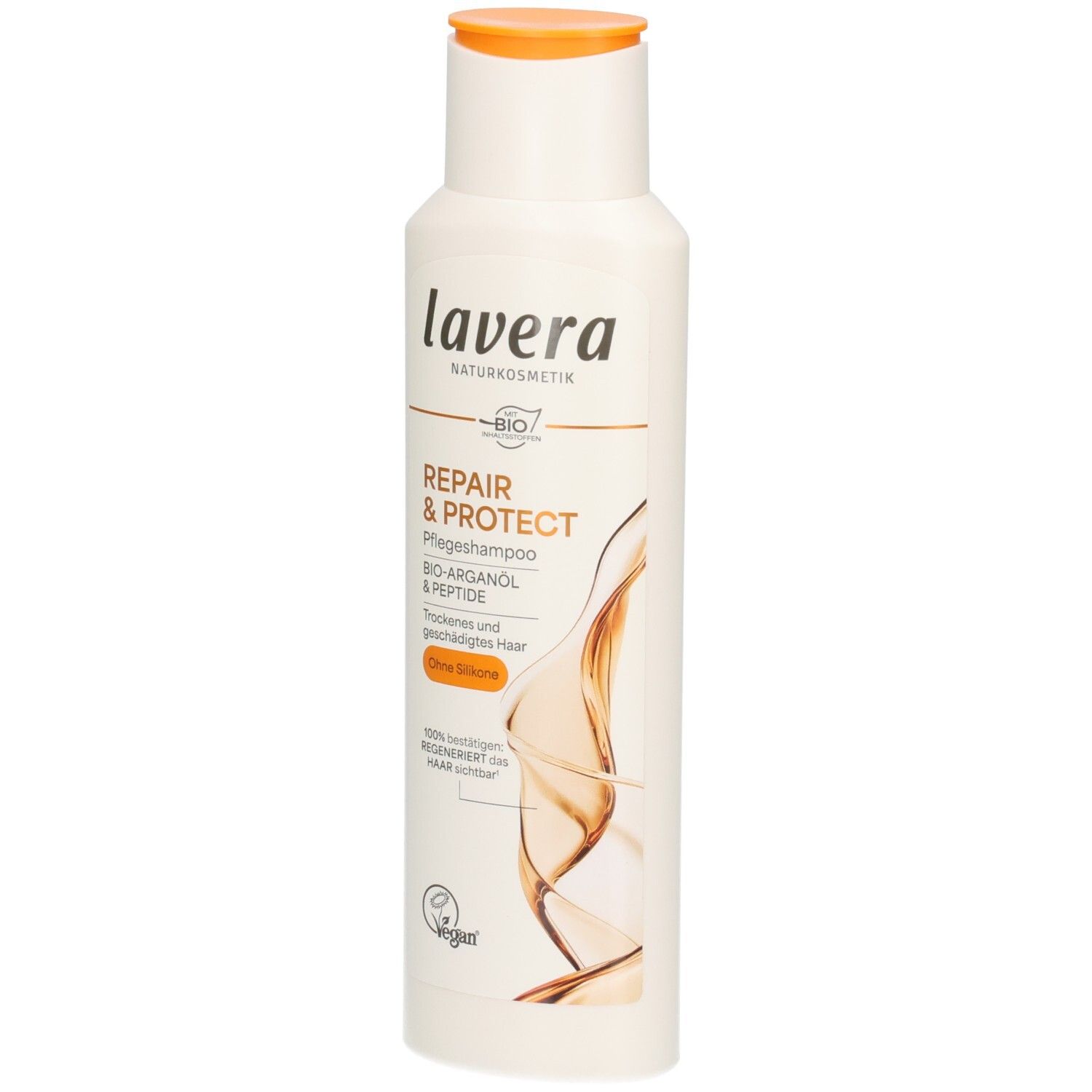 Lavera Repair & Protect Pflegeshampoo mit Bio-Arganöl und Peptid. Für trockenes und geschädigtes Haar. Ohne Silikone.