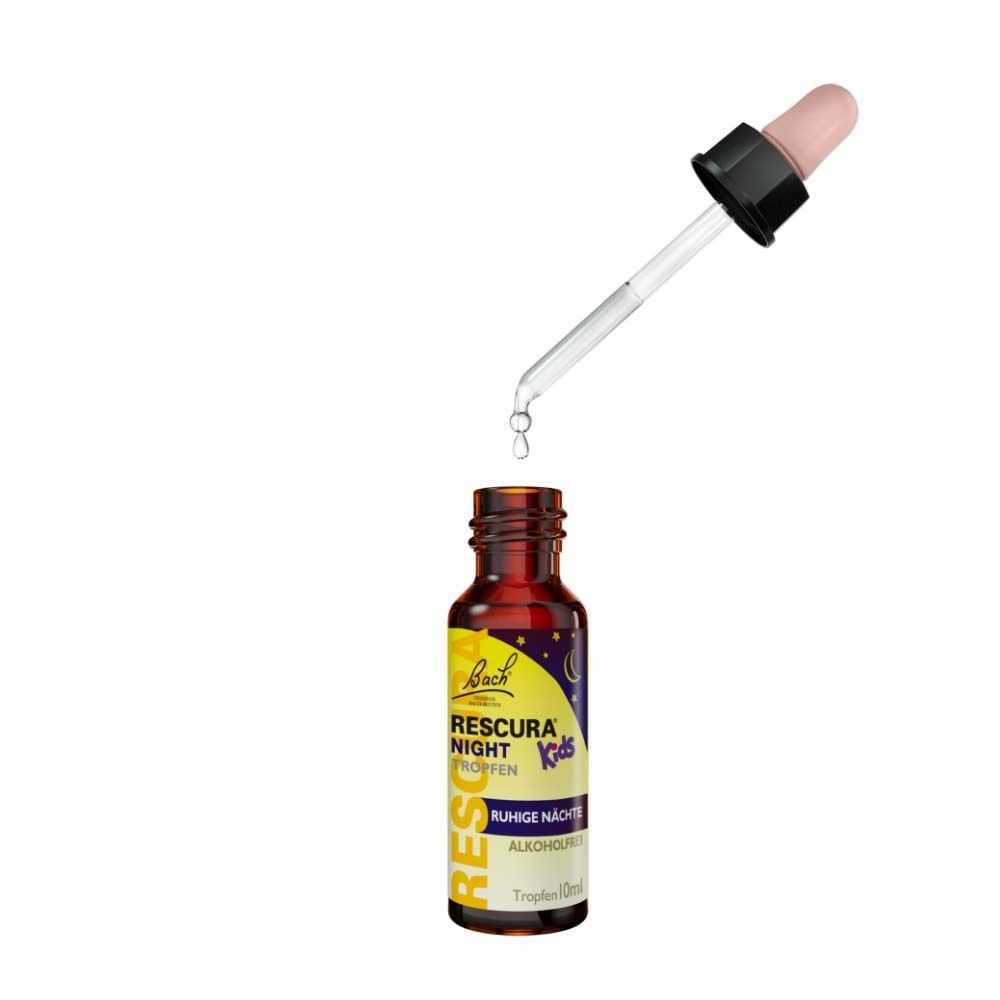 Original Bach RESCURA® Night Kids Tropfen Flasche mit Pipette.