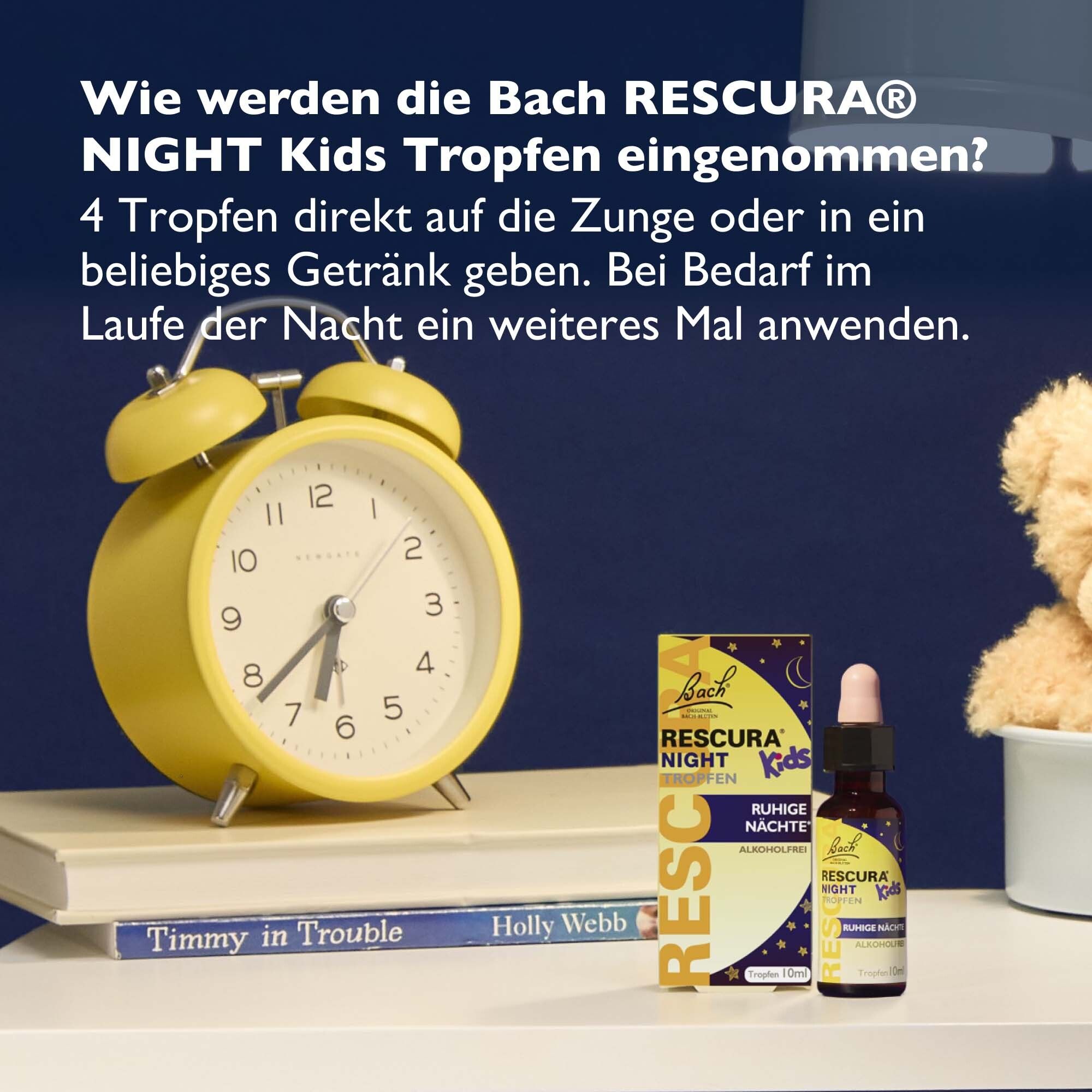 Inhaltsstoffe der Original Bach RESCURA® Night Kids Tropfen.
