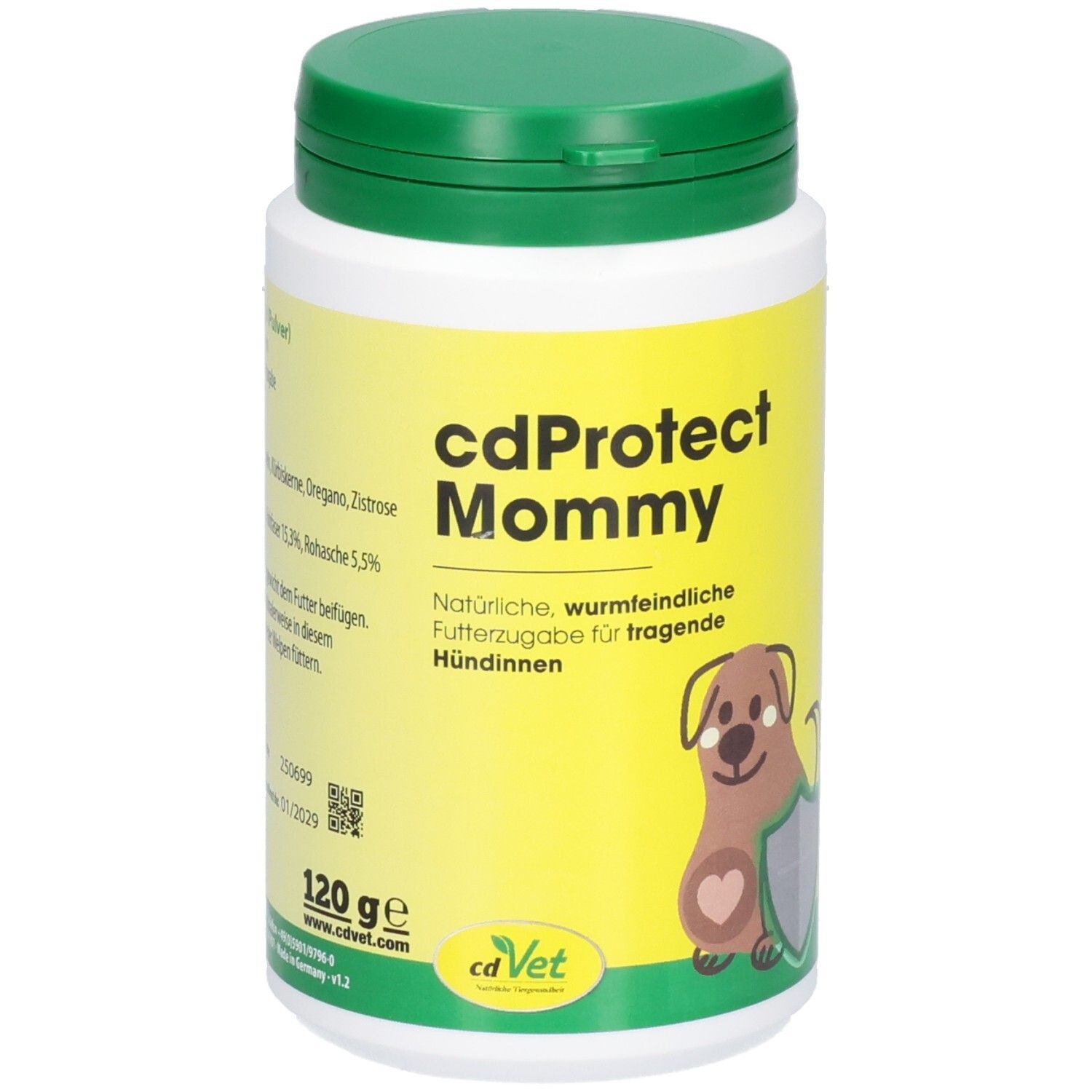 cdVet cdProtect Mommy Ergänzungsfuttermittel für tragende Hündinnen, 120g Dose.