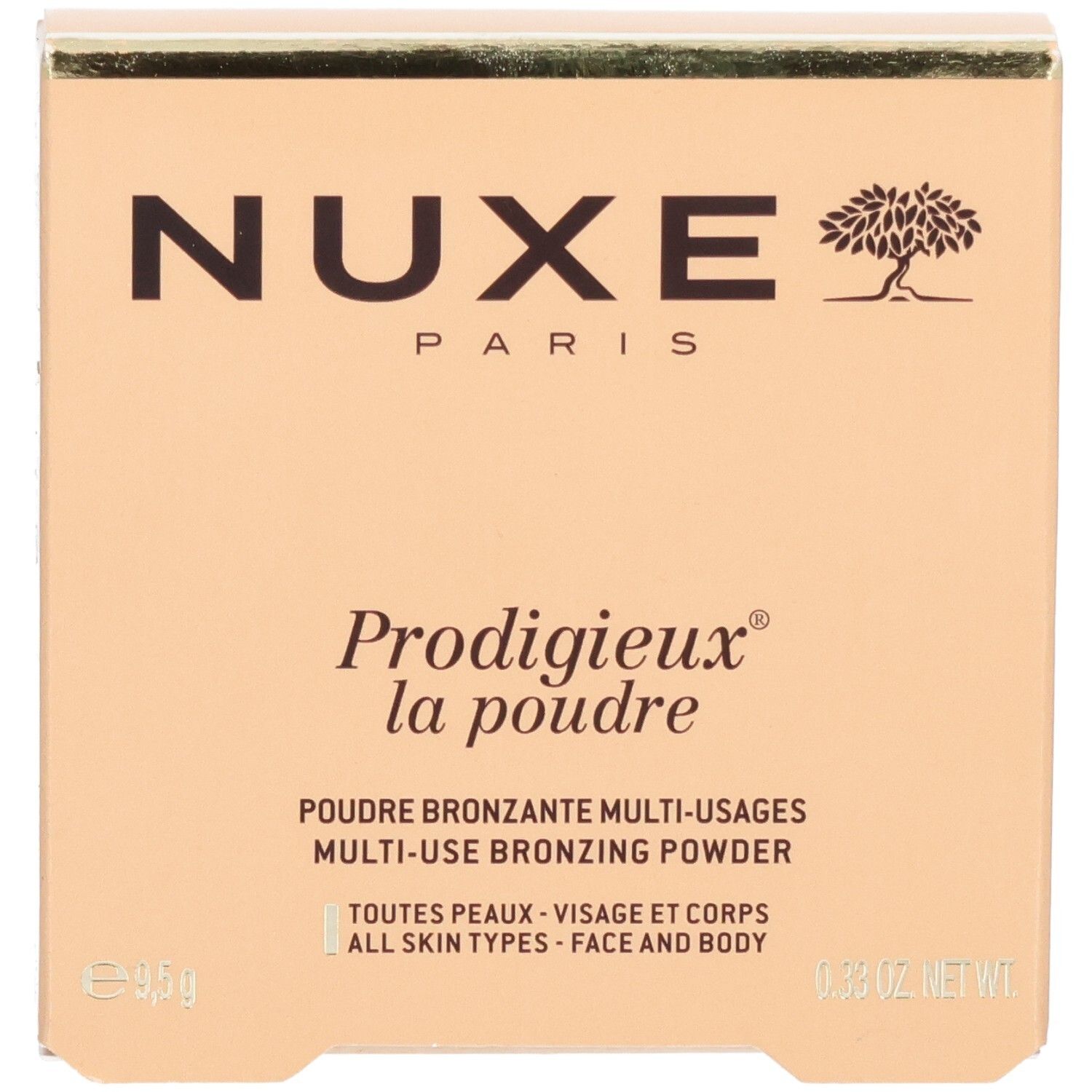 Nuxe Prodigieux Multi-Use Bronzing Powder Verpackung. Für alle Hauttypen, Gesicht und Körper.