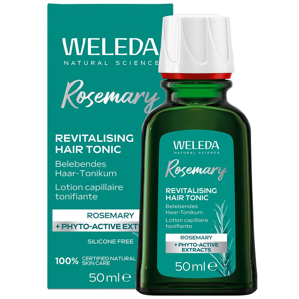 WELEDA Tonique capillaire revitalisant au romarin, 50ml, avec boîte.
