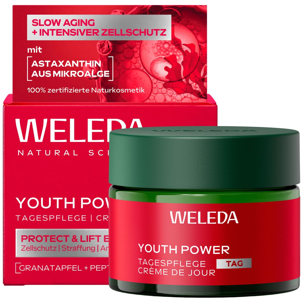 Weleda Youth Power Tagespflege mit Granatapfel und Astaxanthin, 40ml.
