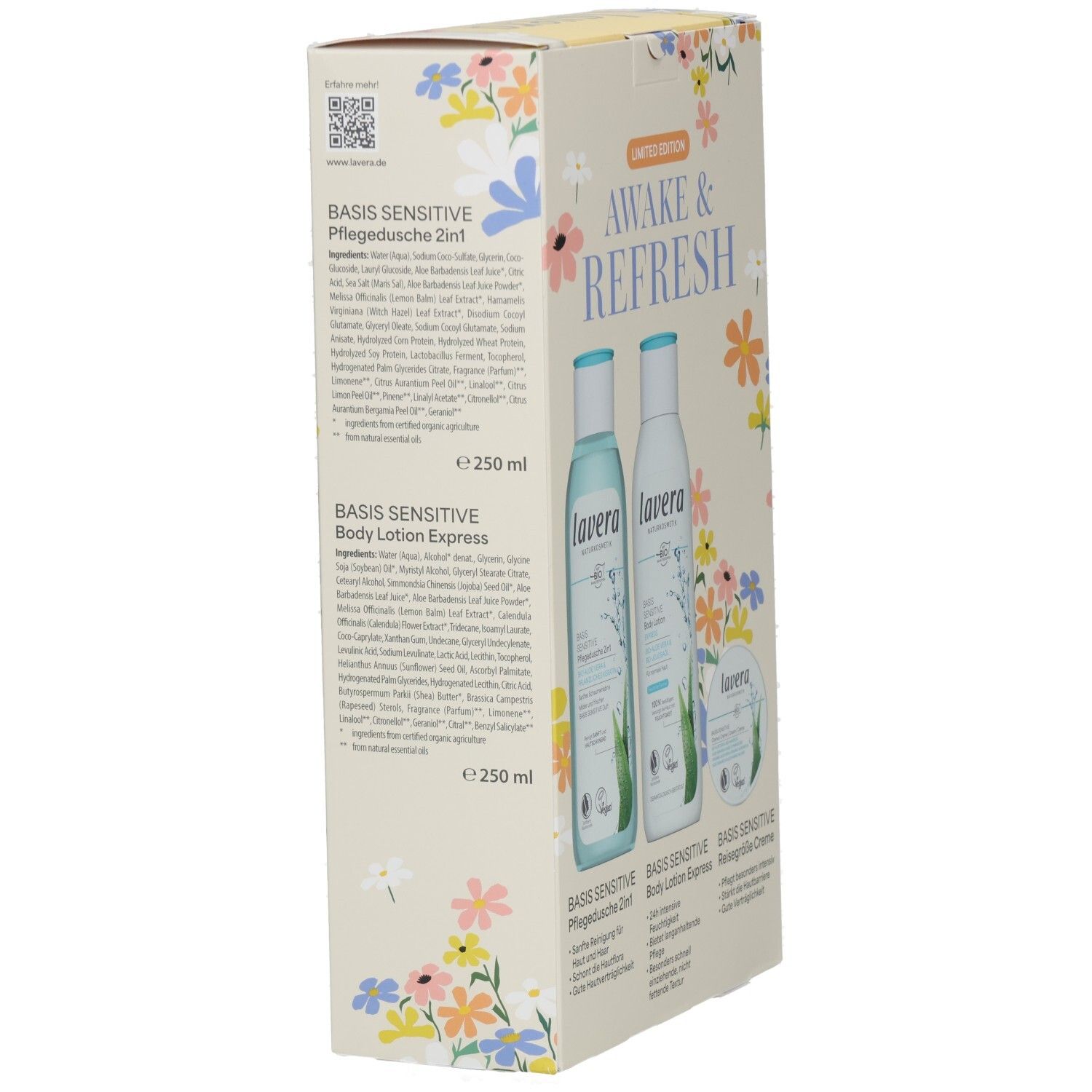 Lavera Duschgel und Bodylotion, 250ml, im Lavera Geschenkset.