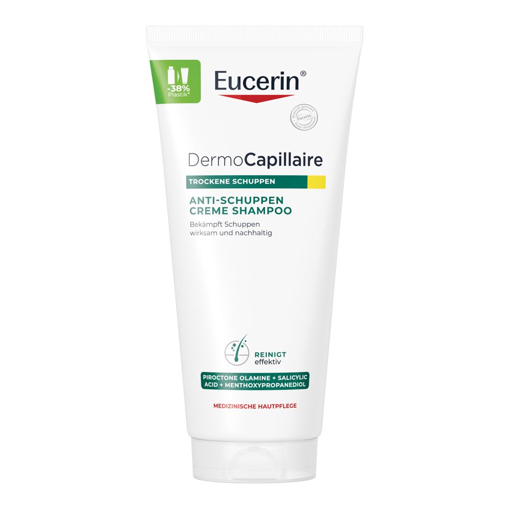 Eucerin DermoCapillaire Anti-Schuppen Creme Shampoo Tube.