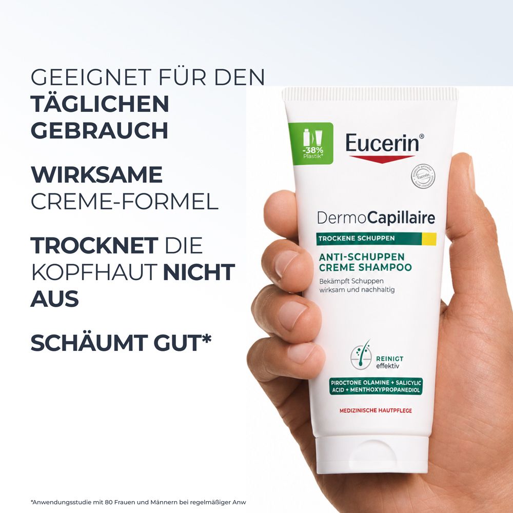 Eucerin DermoCapillaire Anti-Schuppen Creme Shampoo Tube.