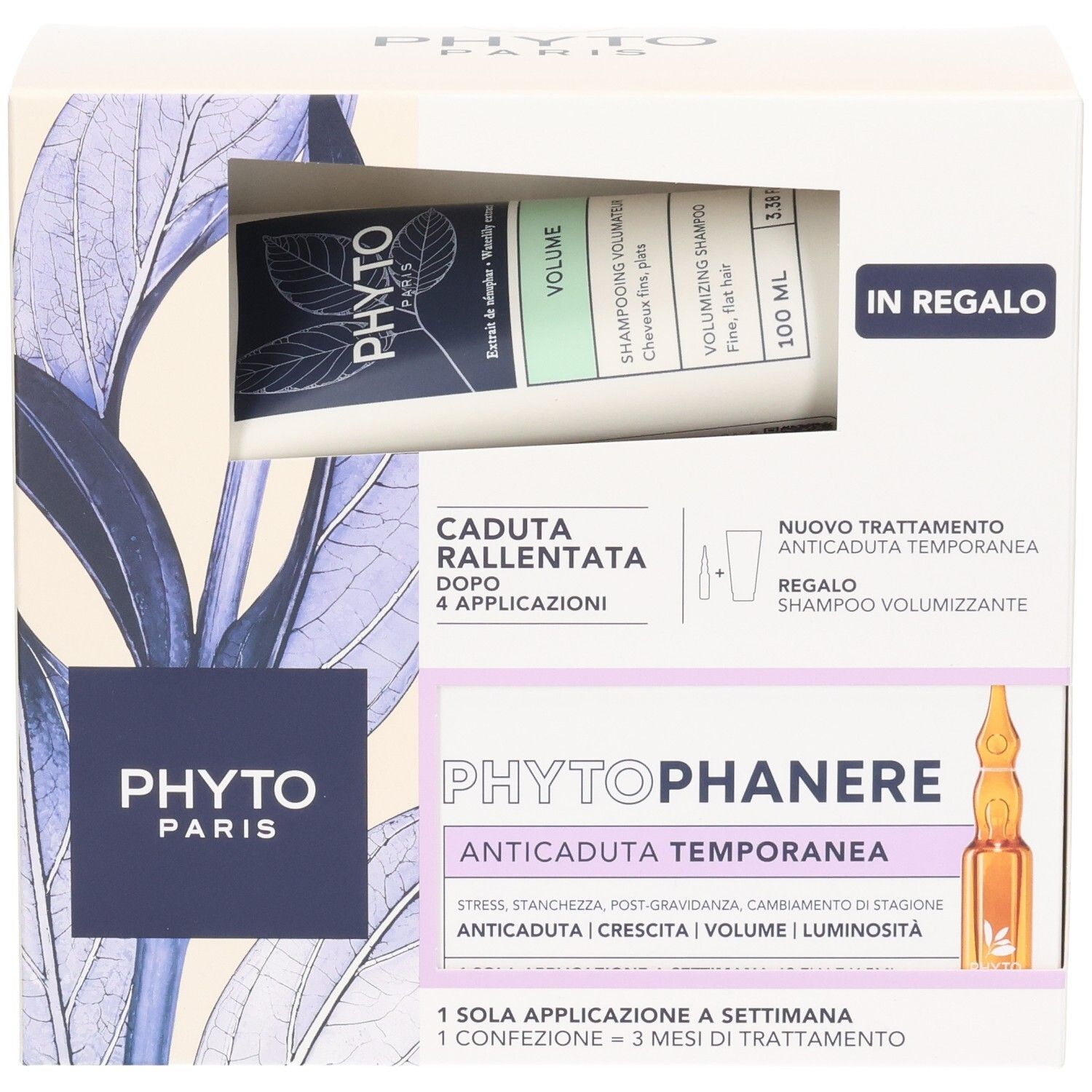Phyto Haarpflegeset mit Shampoo und Ampullen gegen Haarausfall.