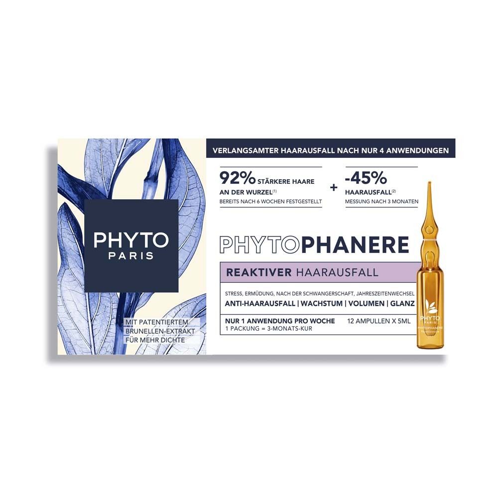 Phyto Paris PhytoPhanere reaktiver Haarausfall Behandlung. 12 Ampullen à 5ml.