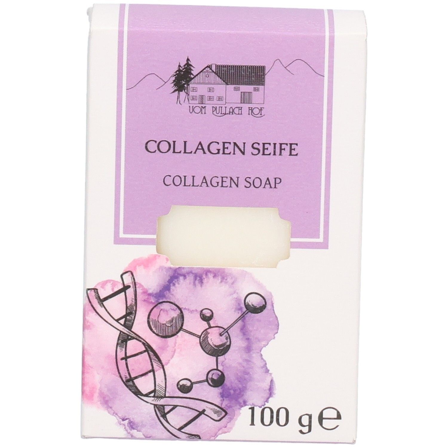 Verpackung für Kollagen-Seife, 100g.