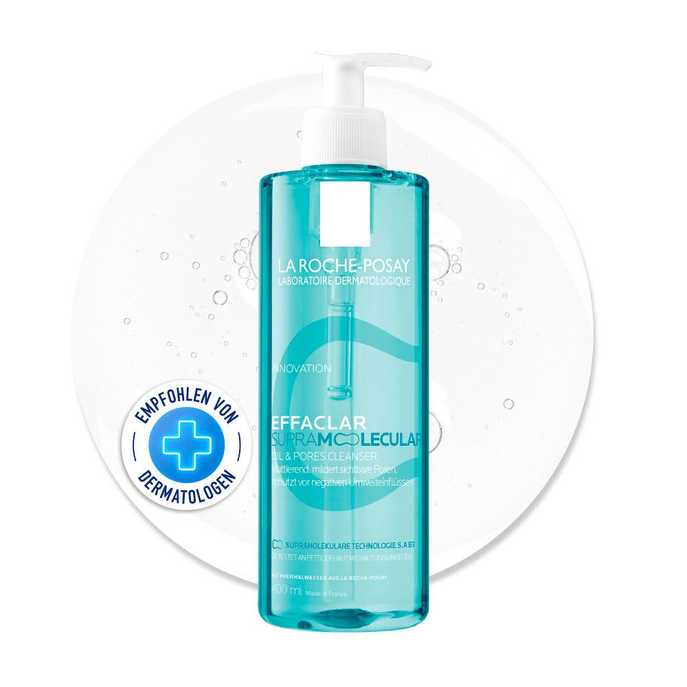 La Roche Posay Effaclar Supramolecular Care Reinigungsgel mit Pumpspender. Empfohlen von Dermatologen.