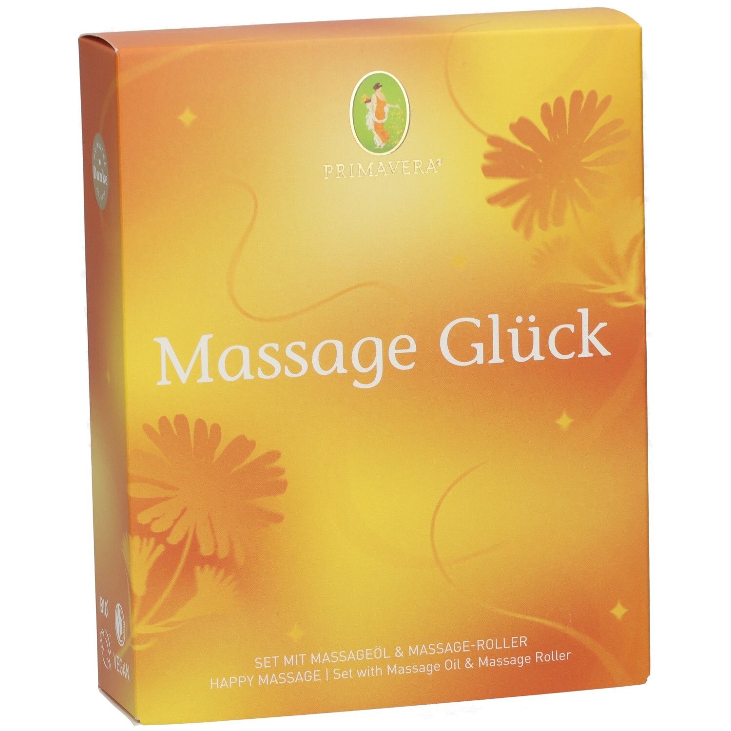 Primavera Massage Glück Set mit Massageöl & Massage-Roller.