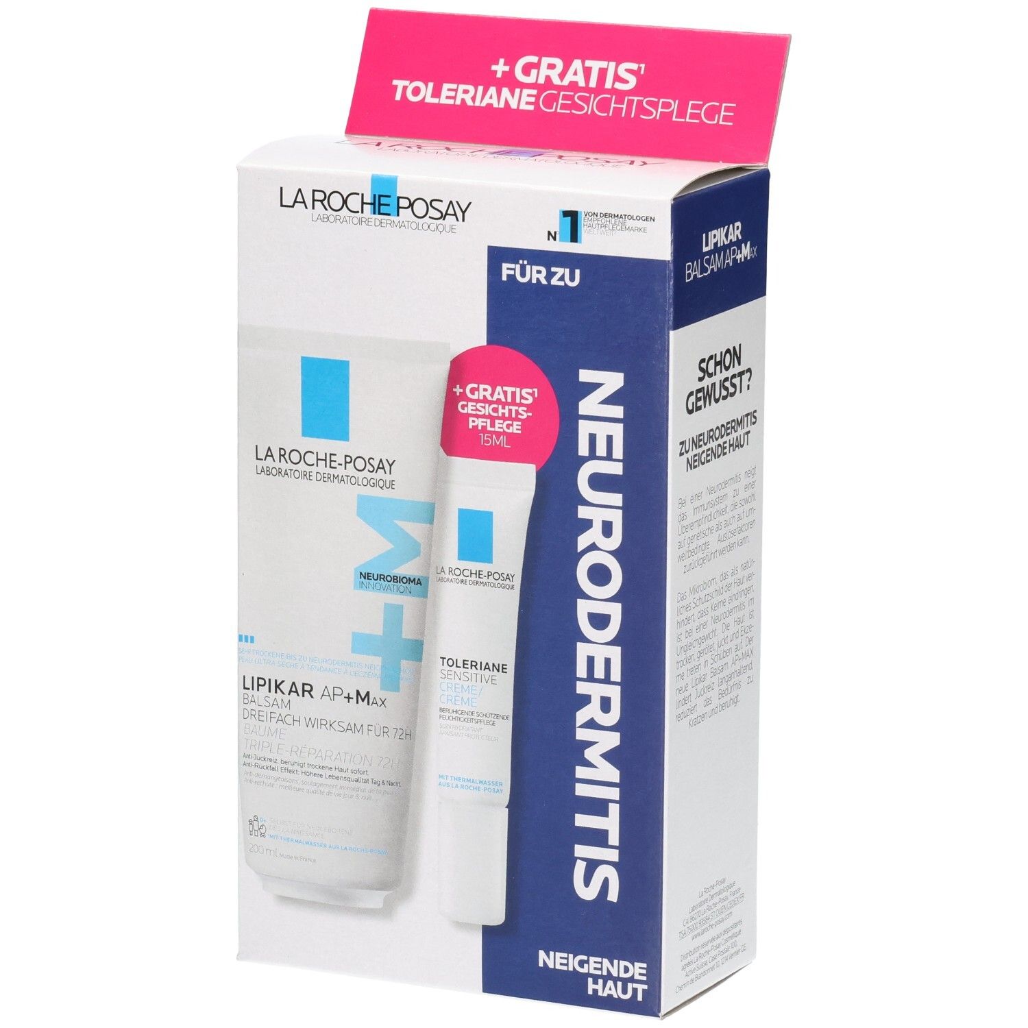 La Roche Posay LIPIKAR Balsam AP+Max + TOLERIANE Sensitive Creme: Produktbild