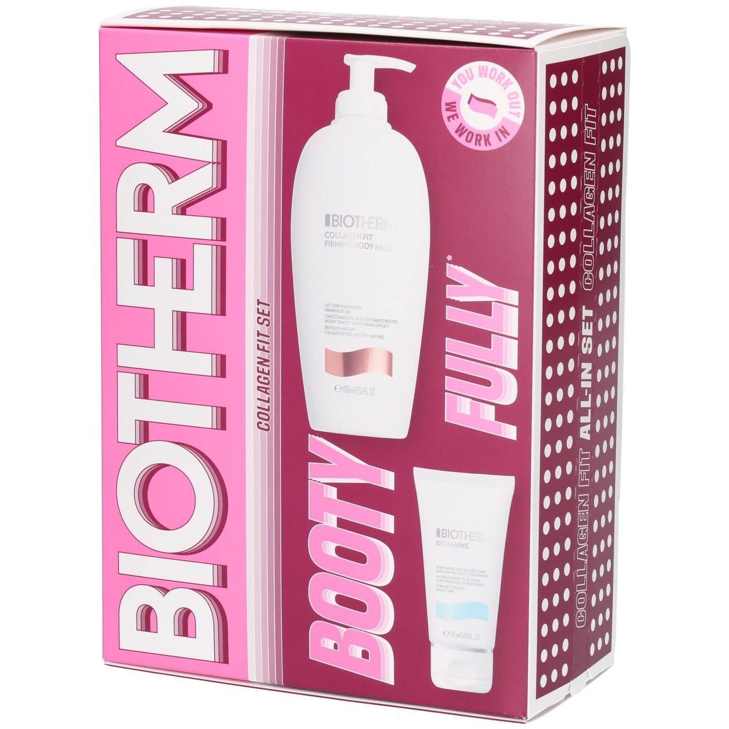 BIOTHERM Collagen Fit Set: Pumpspender und Tube mit Cremes.
