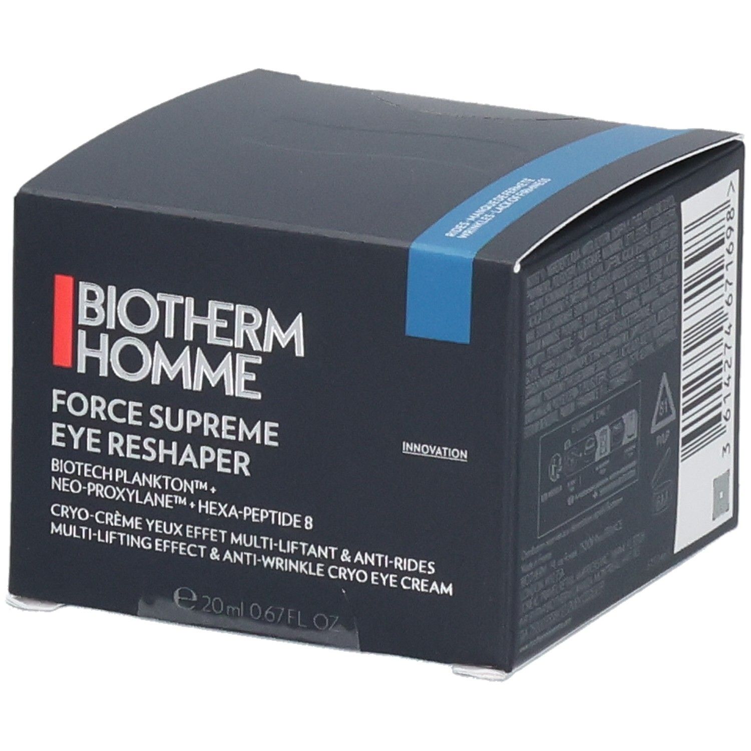BIOTHERM HOMME Force Supreme Eye Reshaper Augencreme Verpackung. 20ml.