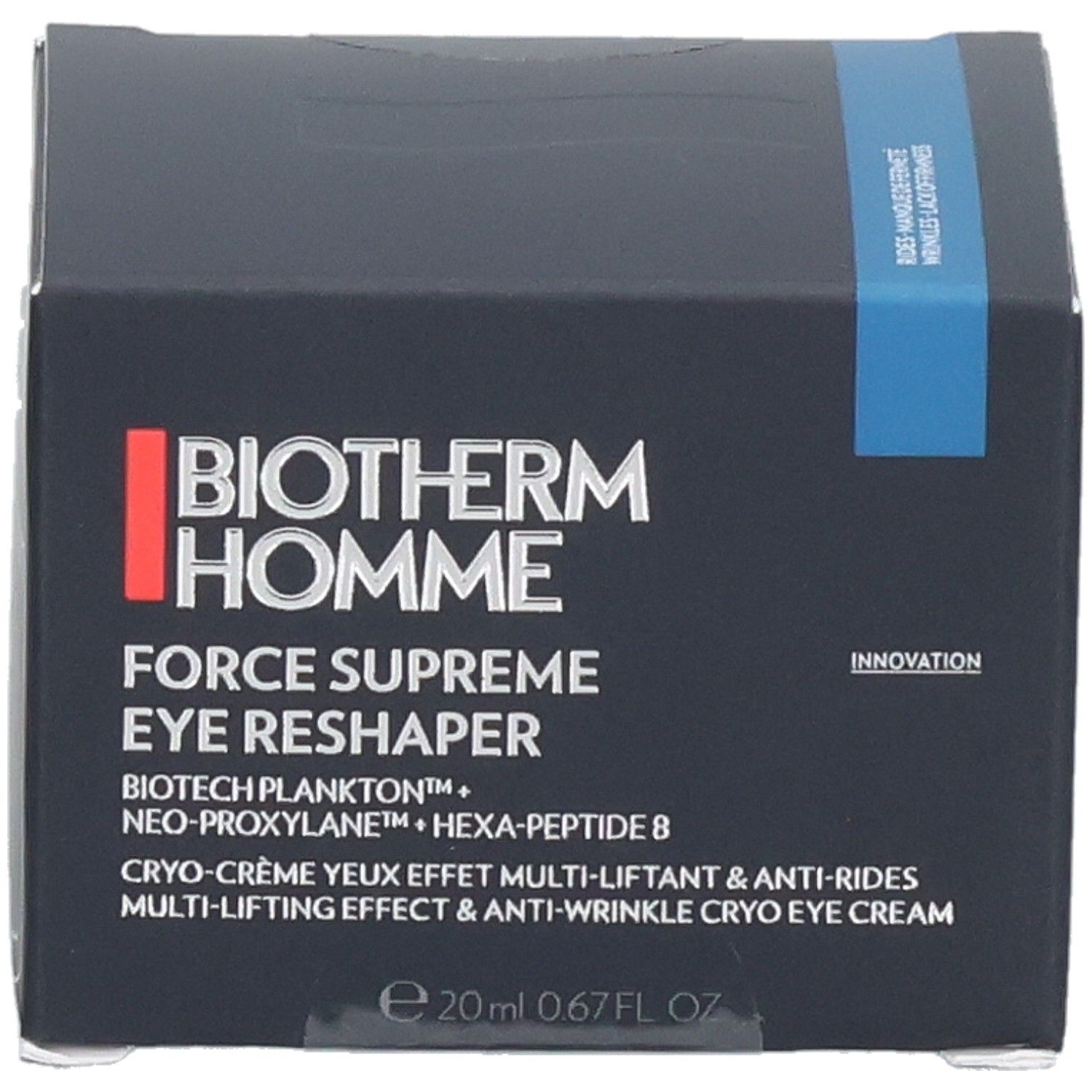 BIOTHERM HOMME Force Supreme Eye Reshaper Augencreme Verpackung. 20ml.