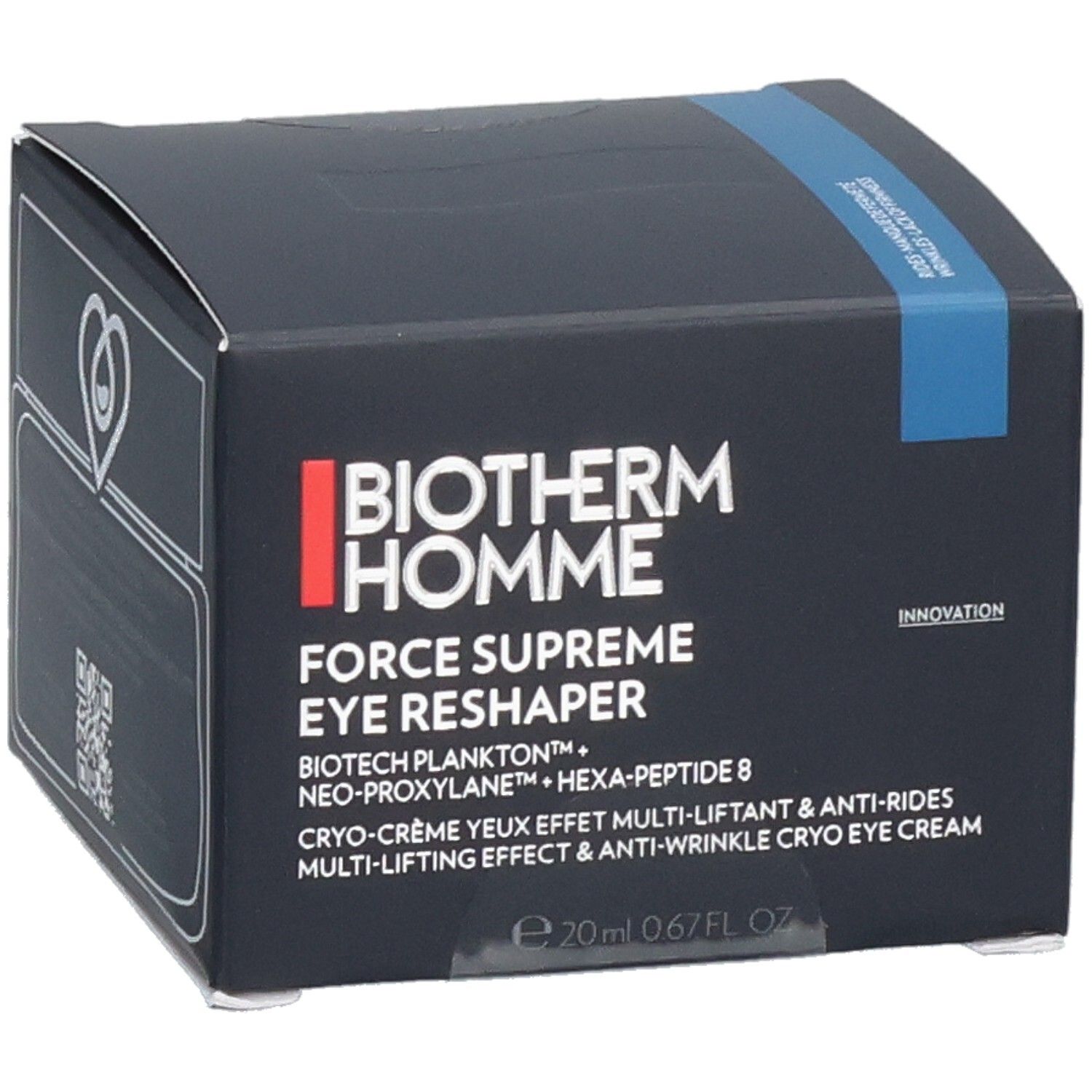 BIOTHERM HOMME Force Supreme Eye Reshaper Augencreme Verpackung. 20ml.