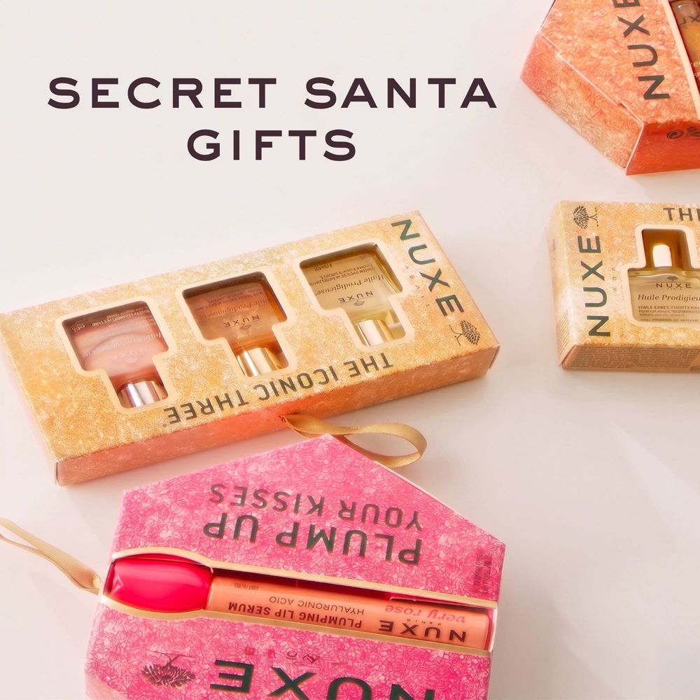 Nuxe Geschenksets mit Parfüm und Lippenpflegeprodukten.