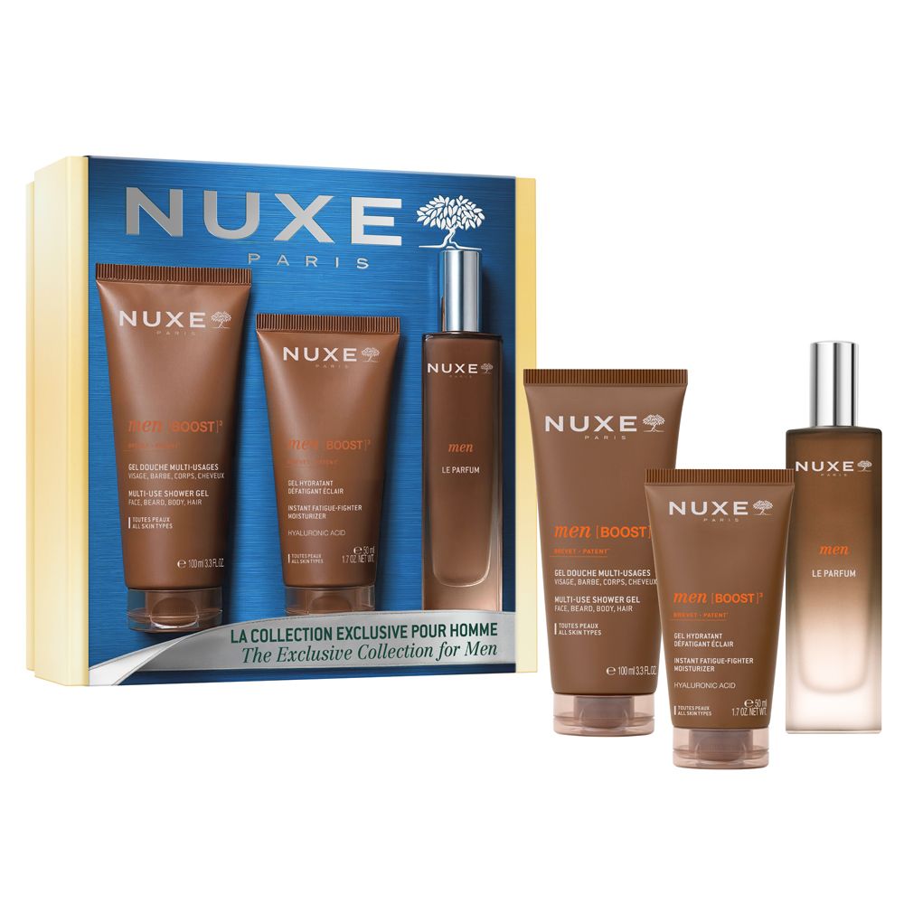 Nuxe Collection Exclusive pour Homme Set mit vier Produkten.