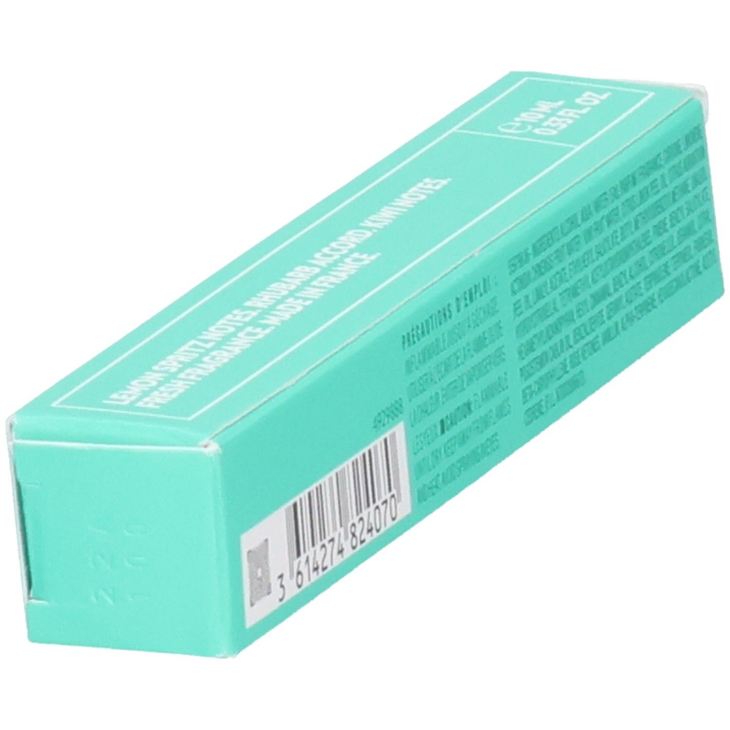 Türkisfarbene Verpackung mit Aufdruck 'Lemon Spritz Notes' und 'Made in France'. Enthält 10 ml.