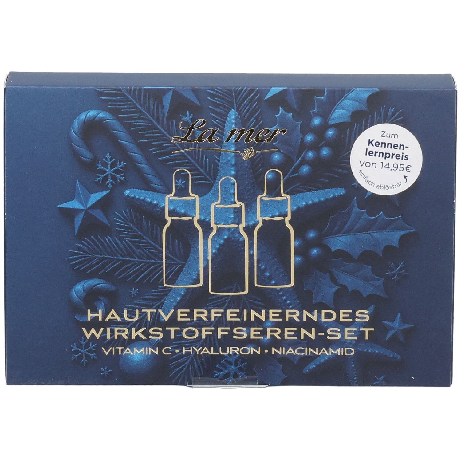 La mer Hautverfeinerndes Wirkstoffseren-Set mit Vitamin C, Hyaluron, Niacinamid in Geschenkverpackung.