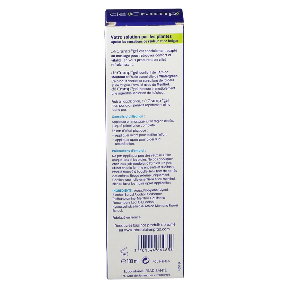 Iprad Décramp gel
