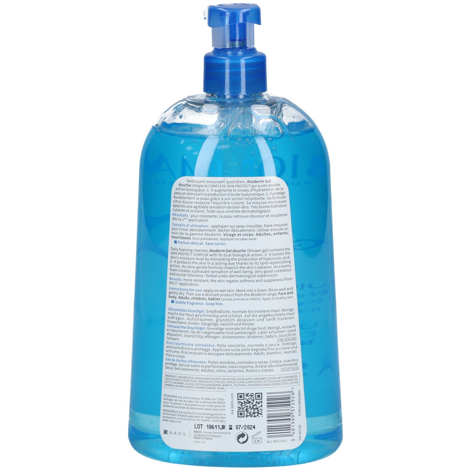 BIODERMA Atoderm Gel douche Mildes, seifenfreies Duschgel