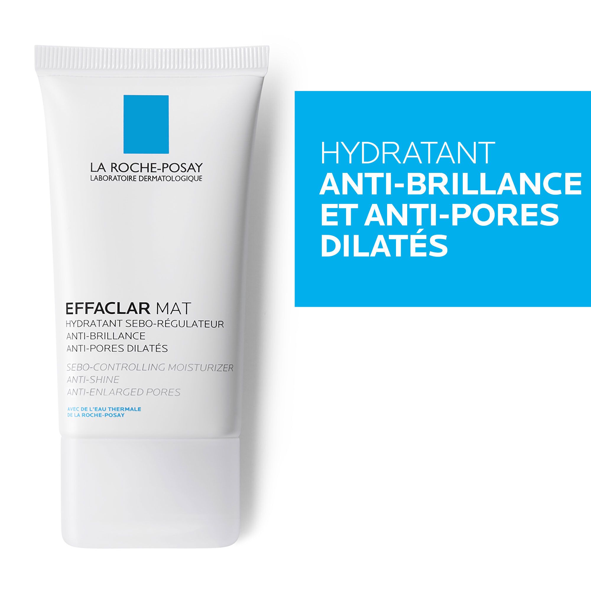 Effaclar Mat+ Hydratant Matifiant Peaux Grasses formulé à base d'Acide Salicylique, de Sébulyse et de Glycérine 40ml