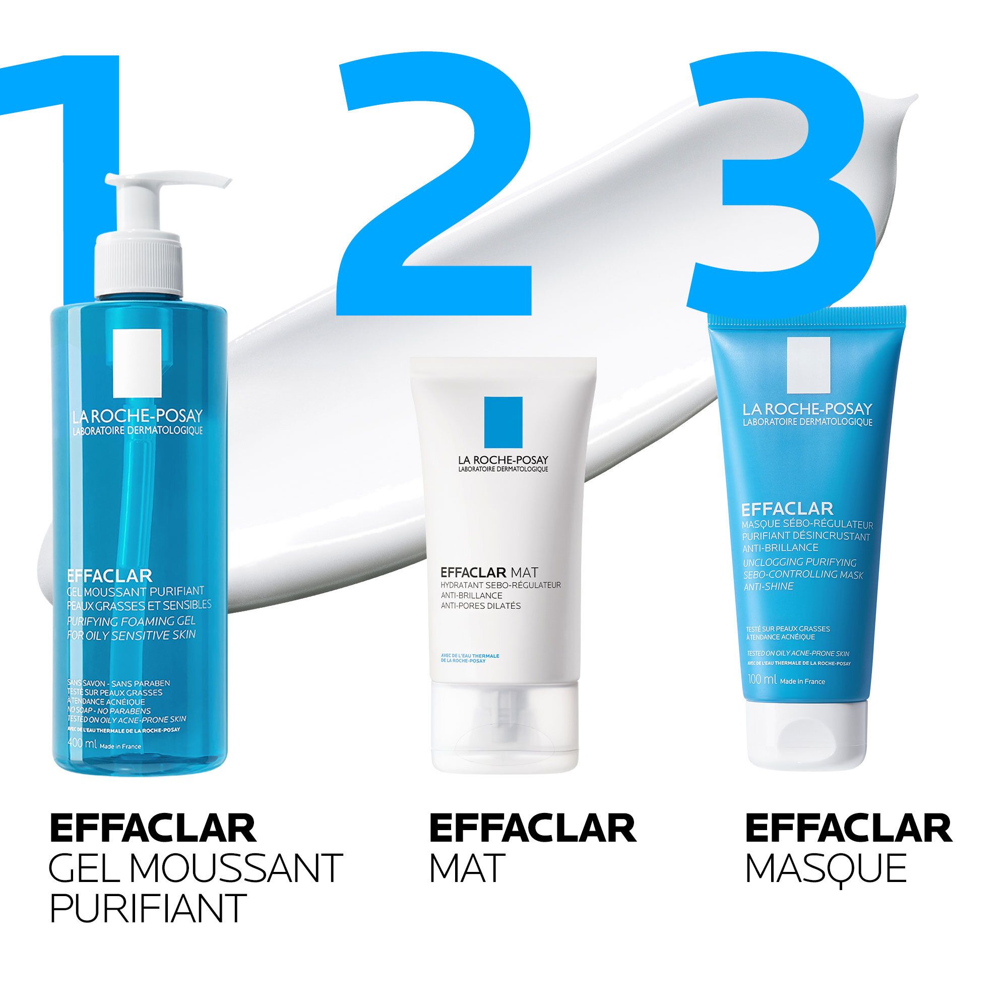 Effaclar Mat+ Hydratant Matifiant Peaux Grasses formulé à base d'Acide Salicylique, de Sébulyse et de Glycérine 40ml
