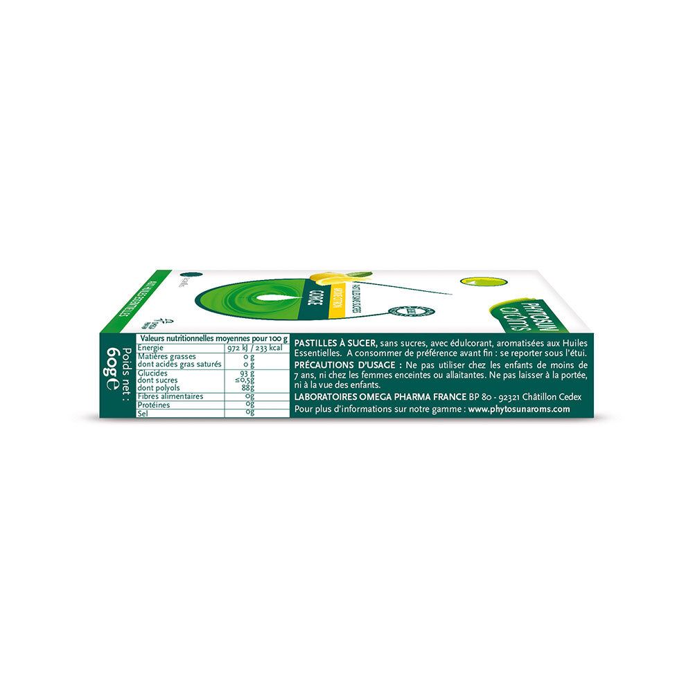 Phytosun Arôms Zuckerfreie Pastille Hals Zitrone 24 Einheiten