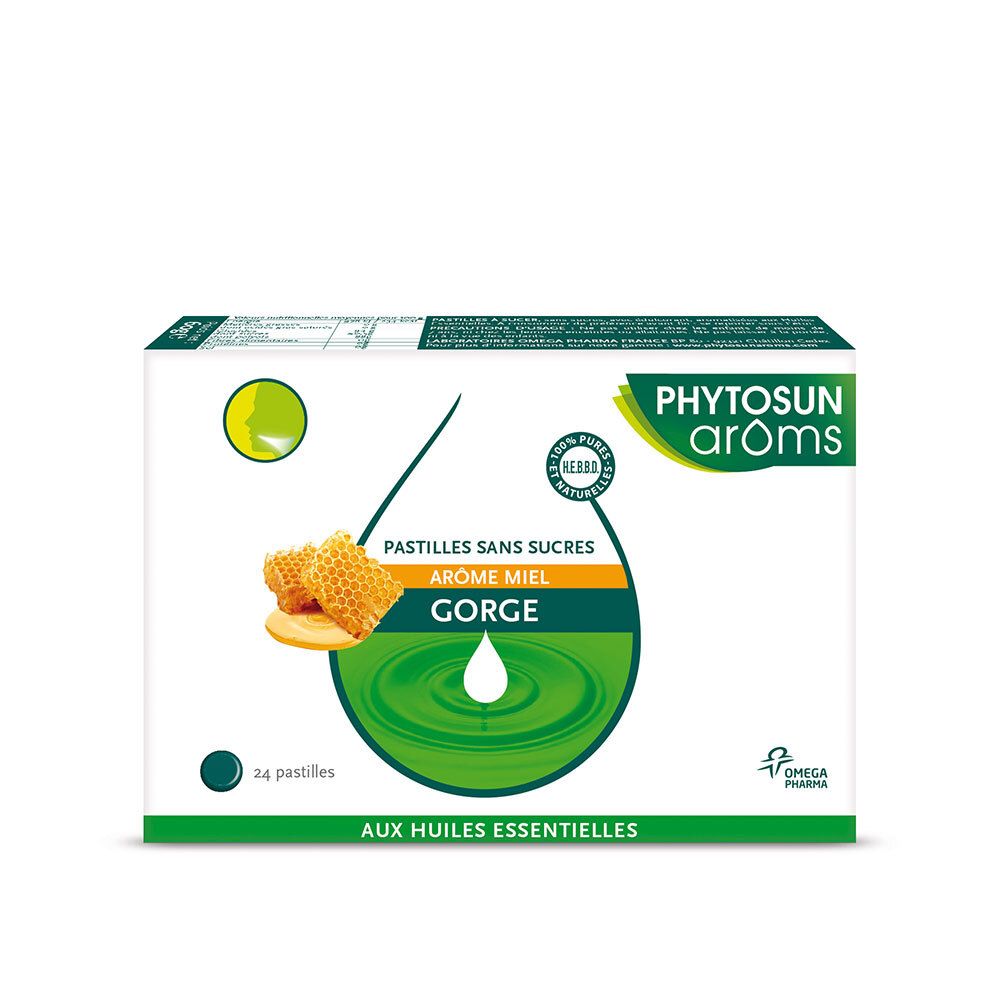 Phytosun Arôms Pastilles Gorge Sans Sucres Miel 24 Pastilles