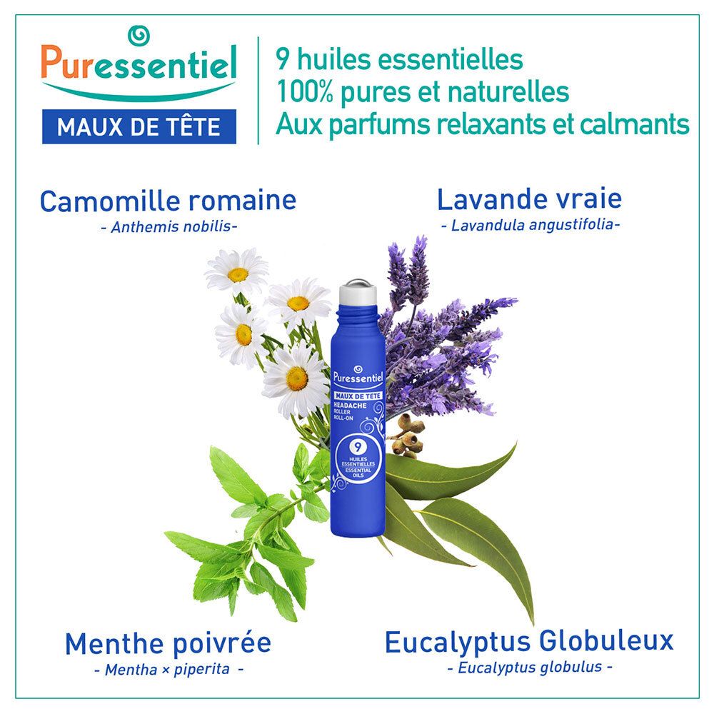 Puressentiel Roller Maux de tête aux 9 huiles essentielles
