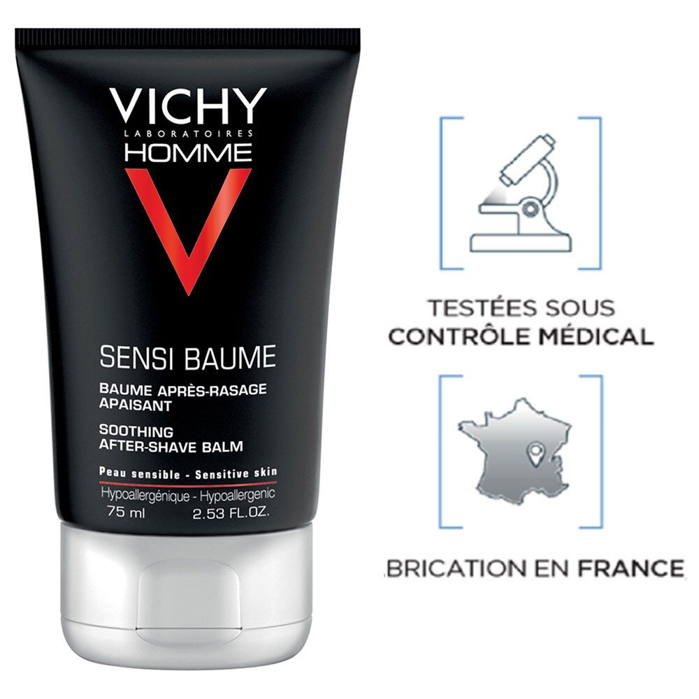 Vichy Homme SENSI BAUME  Baume confort anti-réactions - Peaux sensibles