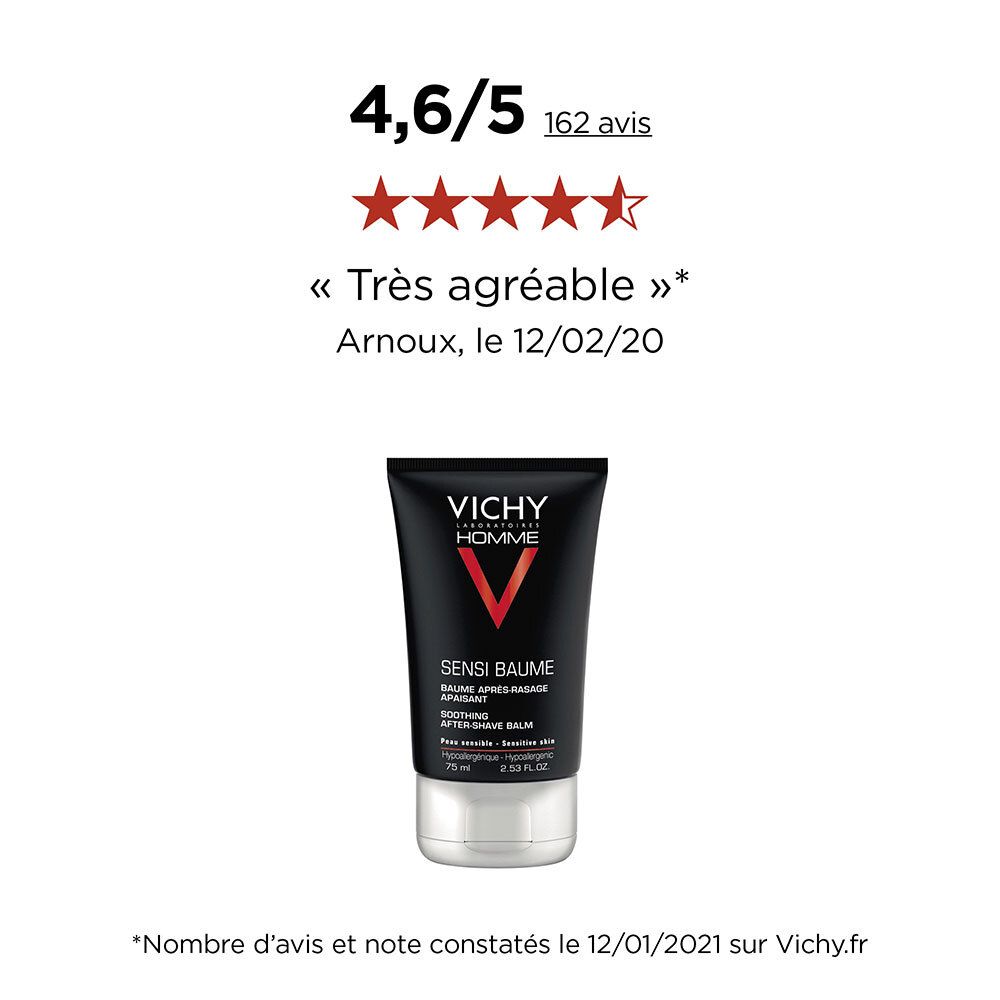 Vichy Homme SENSI BAUME  Baume confort anti-réactions - Peaux sensibles