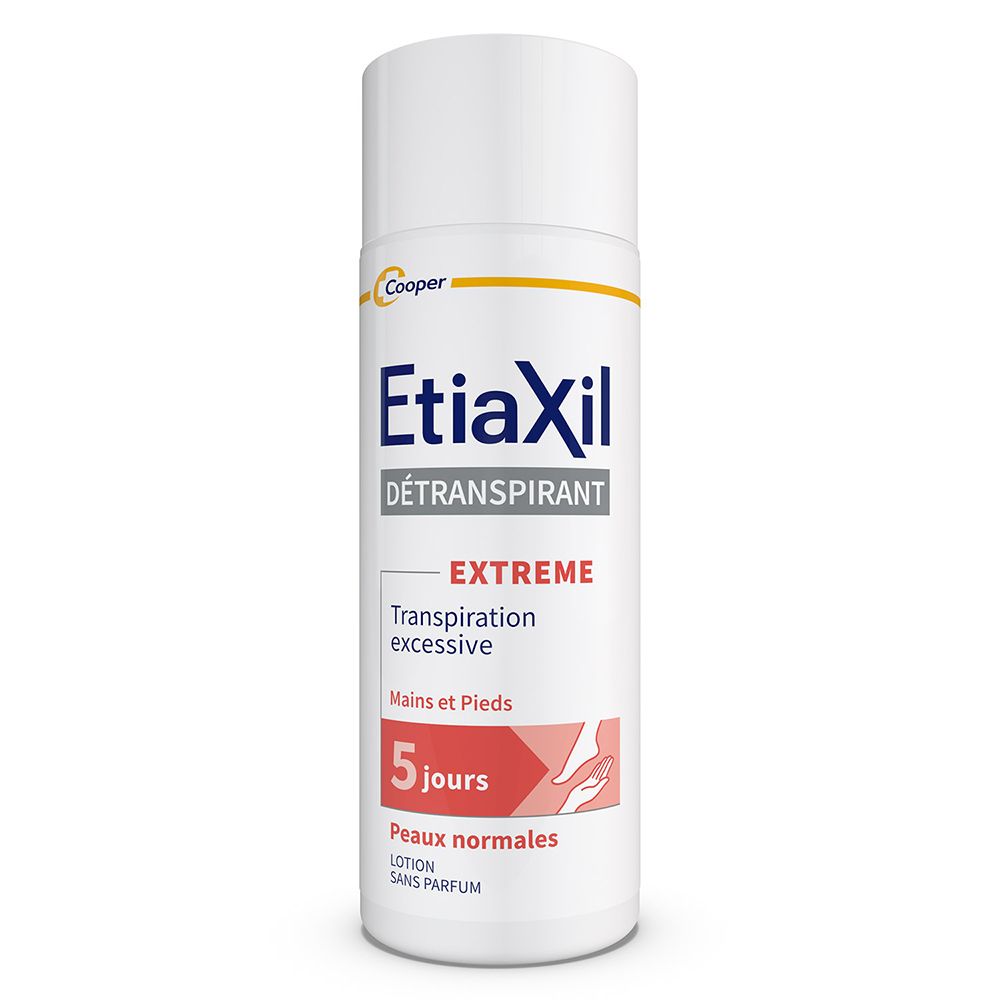 ETIAXIL - Déodorant Détranspirant - Traitement Transpiration Excessive -Pieds et Mains - EXTREME - Peaux Normales