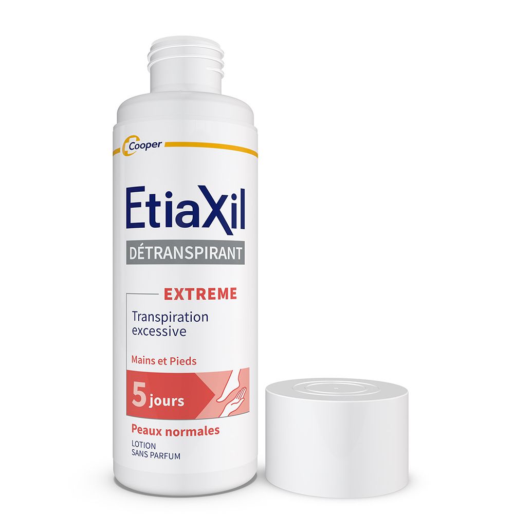 ETIAXIL - Déodorant Détranspirant - Traitement Transpiration Excessive -Pieds et Mains - EXTREME - Peaux Normales