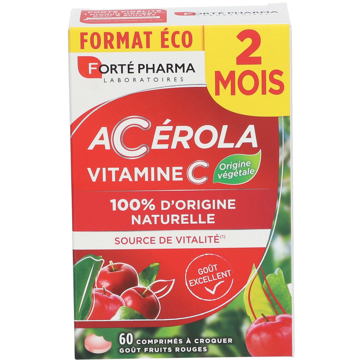 ENERGIE ACÉROLA - Comprimé à croquer, complément alimentaire à base d'acérola.  - bt 60