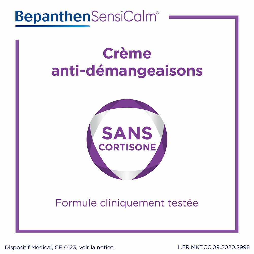 BepanthenSensicalm Crème Anti-Démangeaisons Eczéma 20 g