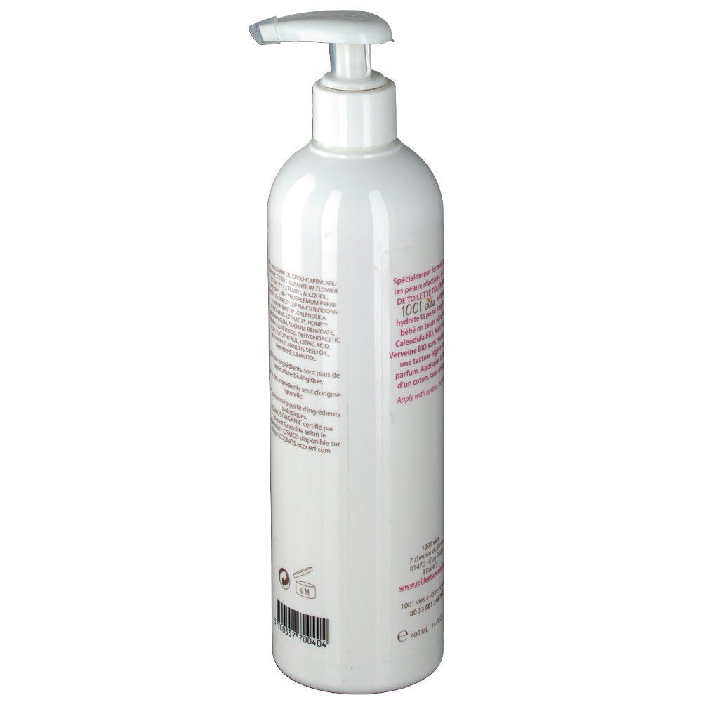 1001 Vies Tolérance lait de toilette bio