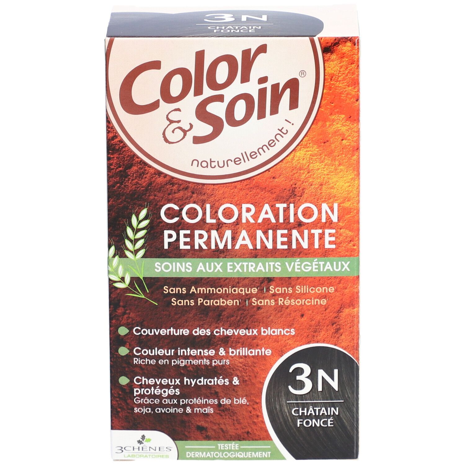 Les 3 Chênes Color & soin 3N châtain foncé