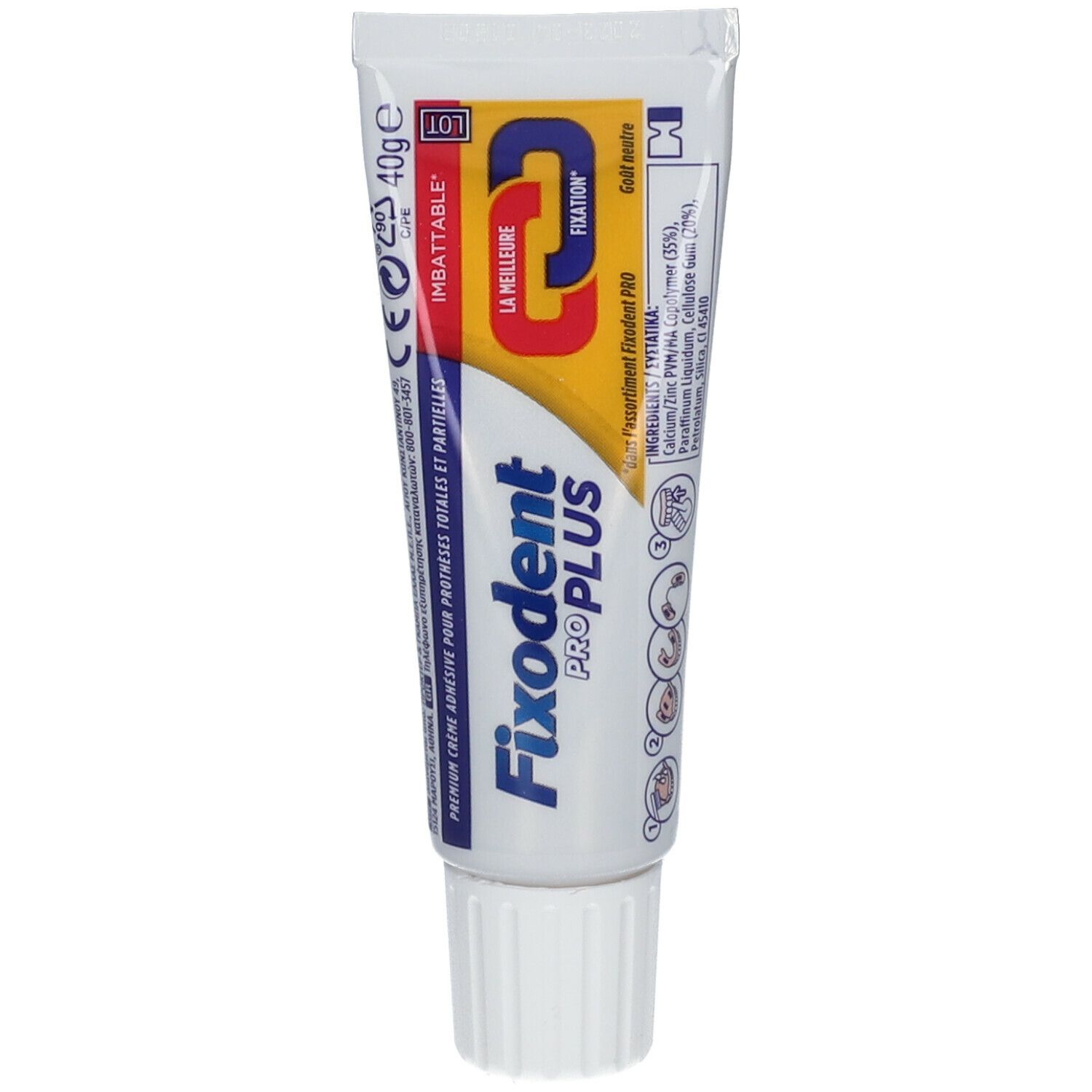 Fixodent Pro Plus Douce Duo Action Crème Adhésive Pour Prothèses Dentaires