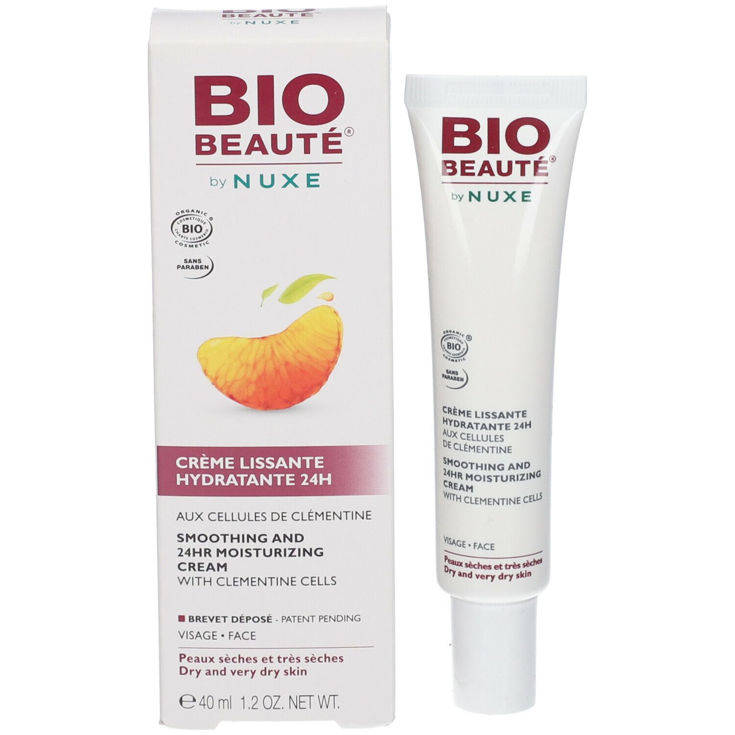 Bio Beauté By Nuxe Hydratant 24H Crème Riche Crème enrichie aux cellules de clémentine. tu