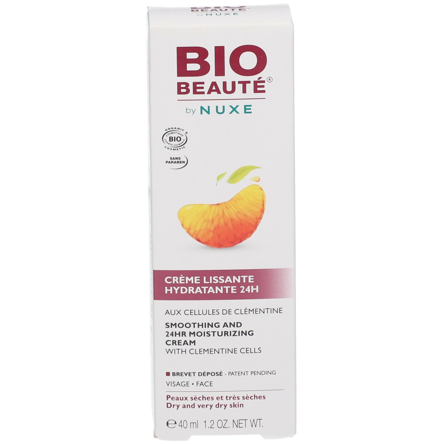 Bio Beauté By Nuxe Hydratant 24H Crème Riche Crème enrichie aux cellules de clémentine. tu