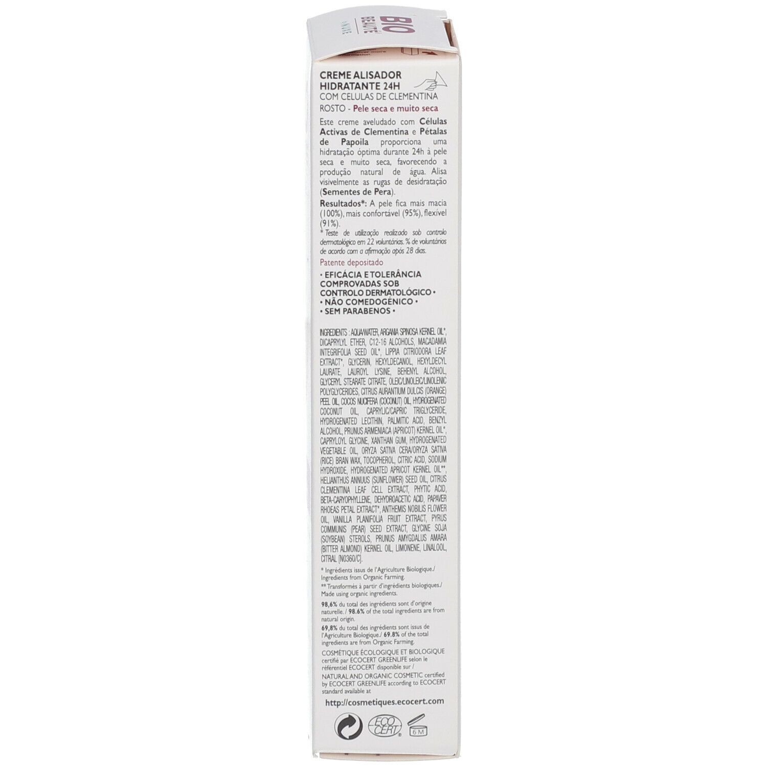 Bio Beauté By Nuxe Hydratant 24H Crème Riche Crème enrichie aux cellules de clémentine. tu