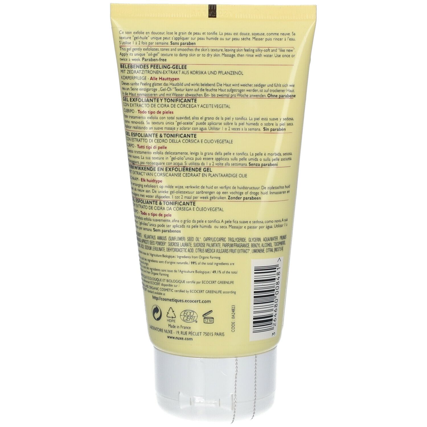 Bio Beauté By Nuxe Gelée Exfoliante et Tonifiante. 150 ml