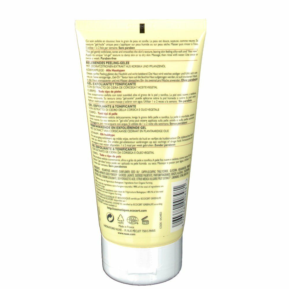 Bio Beauté By Nuxe Gelée Exfoliante et Tonifiante. 150 ml