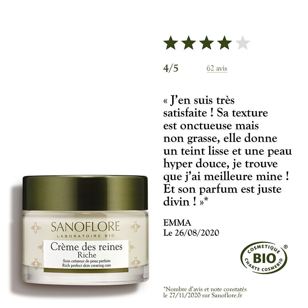 SANOFLORE Crème des reines Riche Certifiée Bio
