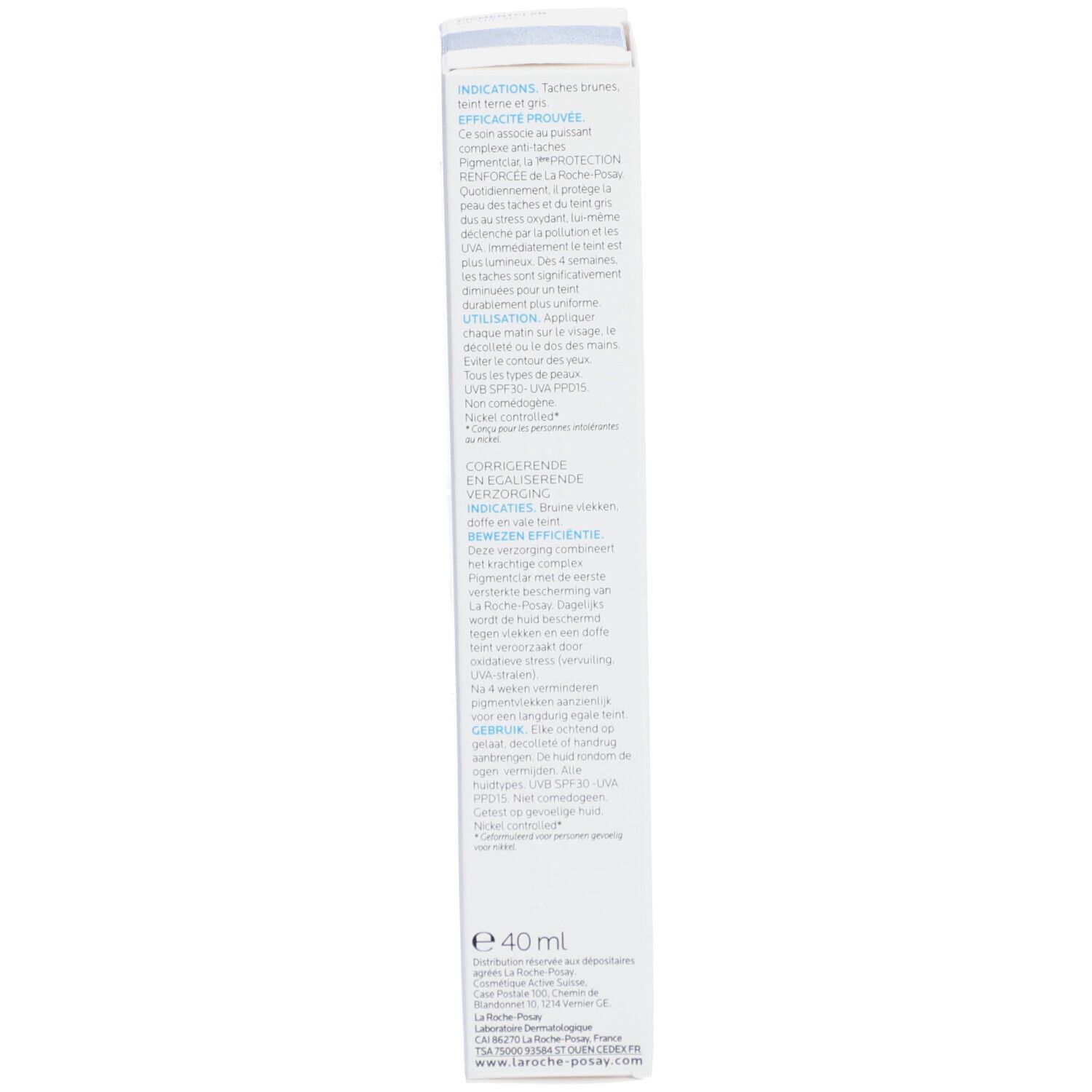 LA ROCHE POSAY PIGMENTCLAR UV SPF30 Soin correcteur réuniformisant