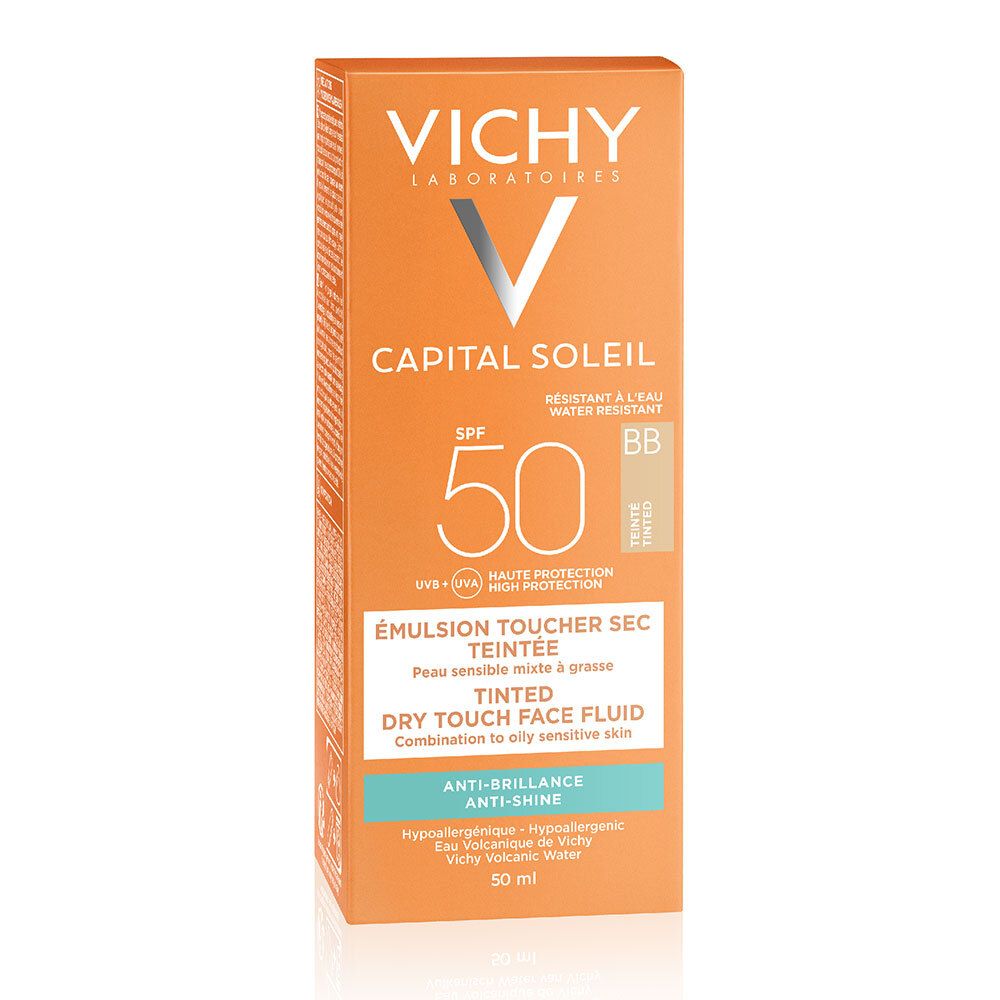 Capital Soleil BB émulsion toucher sec teintée SPF50 Tube 50ml