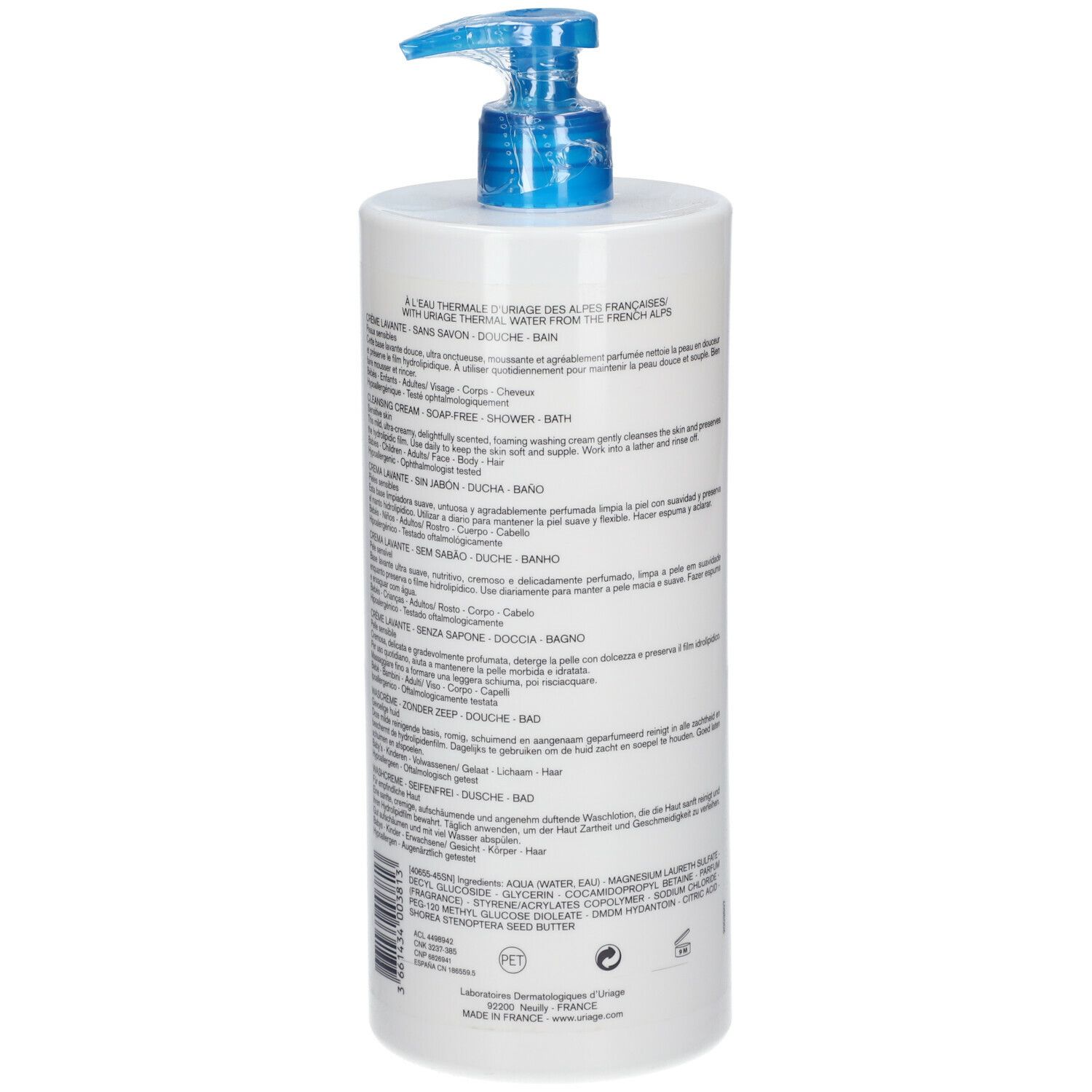 URIAGE CRÈME LAVANTE - Crème lavante.  - fl 1 l